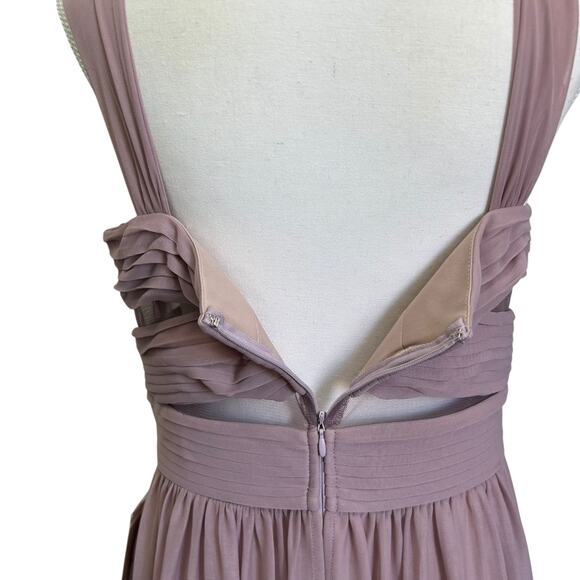 Birdy Grey Elyse Mesh Bridesmaid Dress Women's Large Mauve NWT - Picture 10 of 11